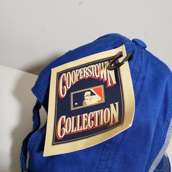 Chicago Cubs Hat Cap Strap Back Blue Gray MLB Cooperstown Fan Favorite Mens NWT - Picture 7 of 12